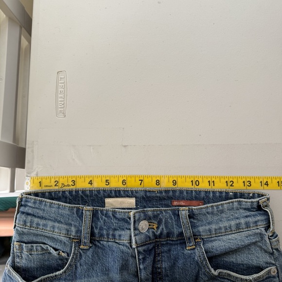 Anthropologie Pilcro The Borrowed Boyfriend Patchwork Jean Womens 25 Boho Hippie - Picture 12 of 16